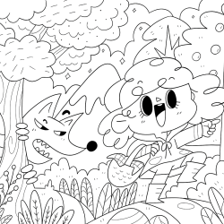 Desenho de Chapeuzinho Vermelho para colorir e imprimir: número 18