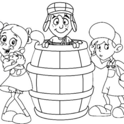Desenho de Chaves para colorir e imprimir: número 1