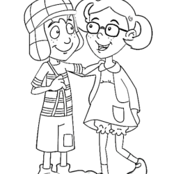 Desenho de Chaves para colorir e imprimir: número 9
