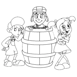 Desenho de Chaves para colorir e imprimir: número 10