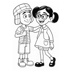 Desenho de Chaves para colorir e imprimir: número 12