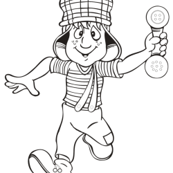 Desenho de Chaves para colorir e imprimir: número 13