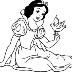 Desenho de Cinderela para colorir e imprimir: número 3