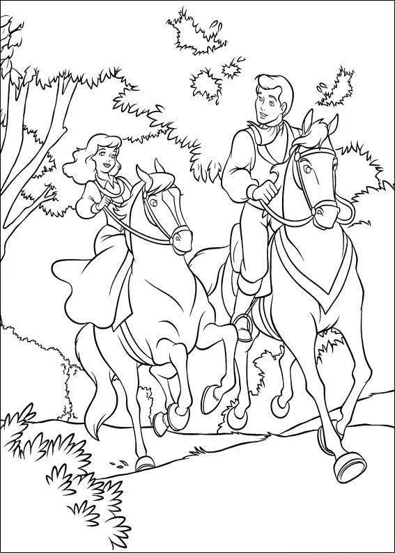 Desenho de Cinderela para colorir e imprimir: número 23
