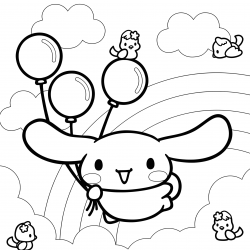 Desenho de Cinnamoroll para colorir e imprimir: número 3