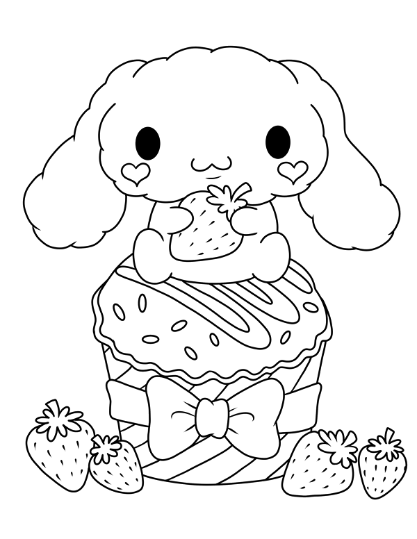 Desenho de Cinnamoroll para colorir e imprimir: número 7