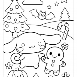 Desenho de Cinnamoroll para colorir e imprimir: número 16