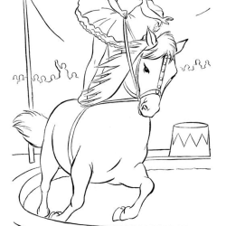 Desenho de Circo para colorir e imprimir: número 2