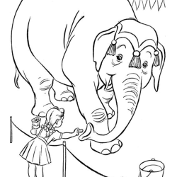 Desenho de Circo para colorir e imprimir: número 3