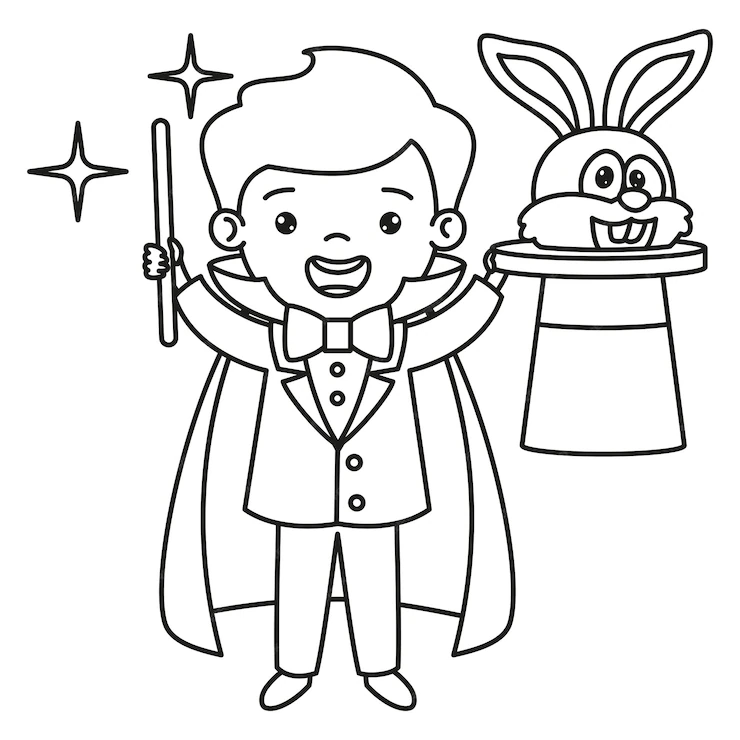 Desenho de Circo para colorir e imprimir: número 7