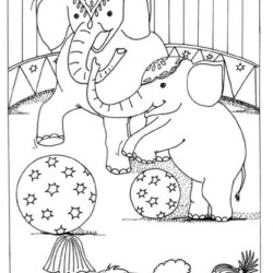 Desenho de Circo para colorir e imprimir: número 10