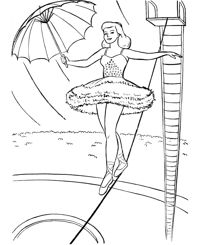 Desenho de Circo para colorir e imprimir: número 11