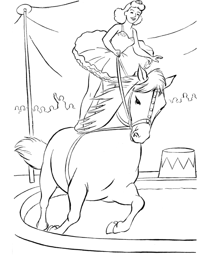 Desenho de Circo para colorir e imprimir: número 15