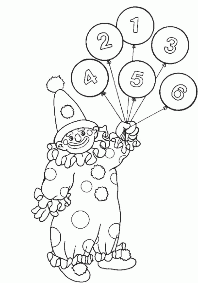 Desenho de Circo para colorir e imprimir: número 18