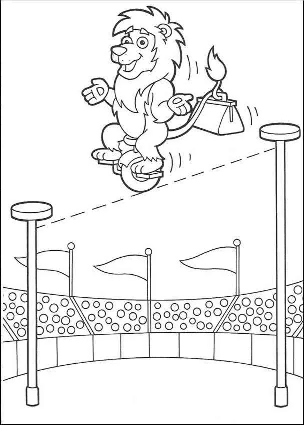 Desenho de Circo para colorir e imprimir: número 19