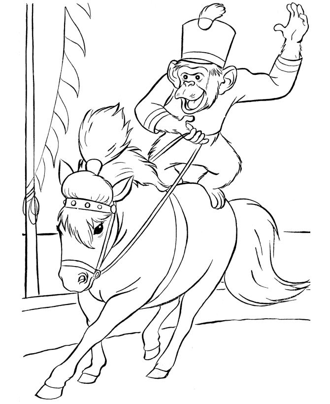 Desenho de Circo para colorir e imprimir: número 22