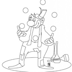 Desenho de Circo para colorir e imprimir: número 23