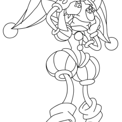 Desenho de Circo Digital para colorir e imprimir: número 7