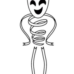 Desenho de Circo Digital para colorir e imprimir: número 13