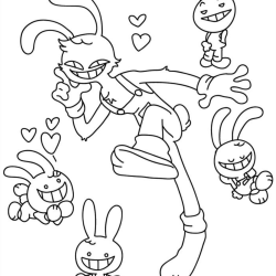 Desenho de Circo Digital para colorir e imprimir: número 14