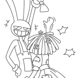 Desenho de Circo Digital para colorir e imprimir: número 15