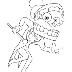 Desenho de Circo Digital para colorir e imprimir: número 22