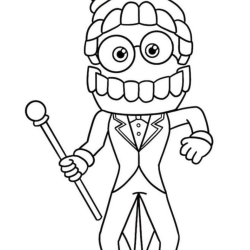 Desenho de Circo Digital para colorir e imprimir: número 23