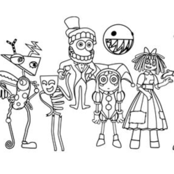 Desenho de Circo Digital para colorir e imprimir: número 24