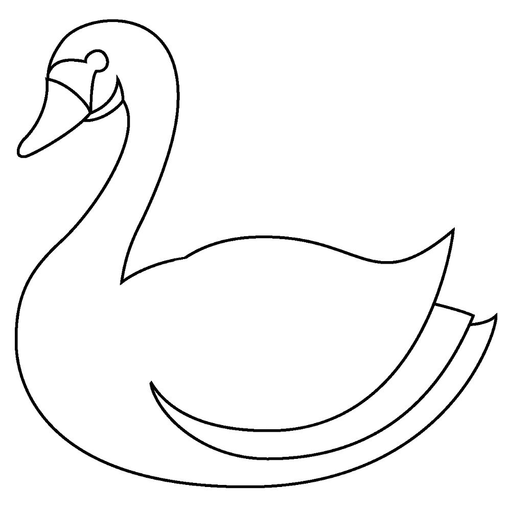 Desenho de Cisnes para colorir e imprimir: número 7