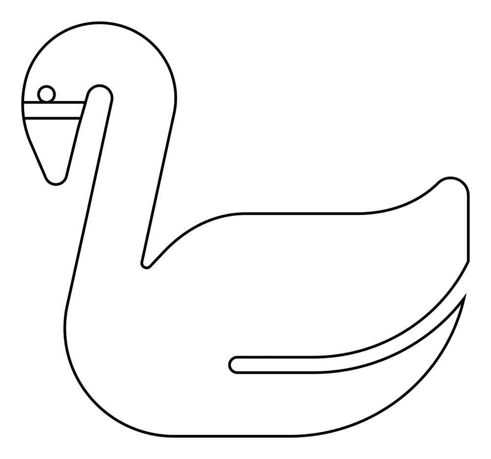 Desenho de Cisnes para colorir e imprimir: número 20