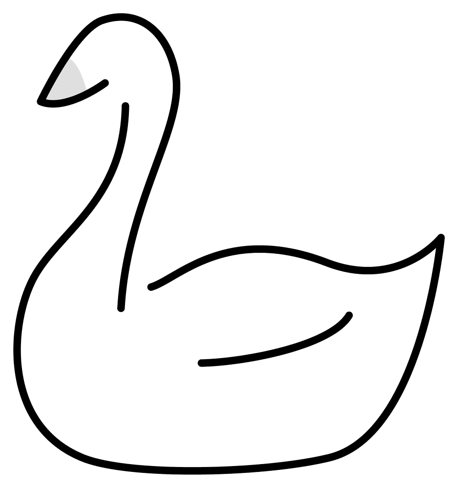 Desenho de Cisnes para colorir e imprimir: número 21