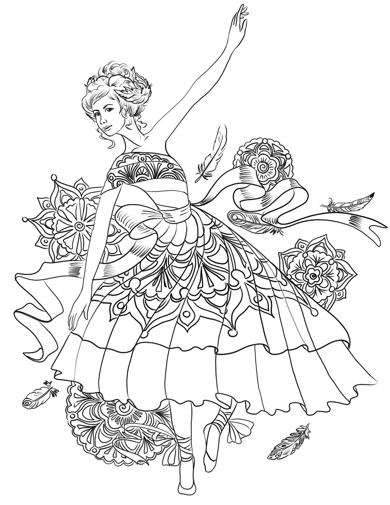 Desenho de Cisnes para colorir e imprimir: número 28