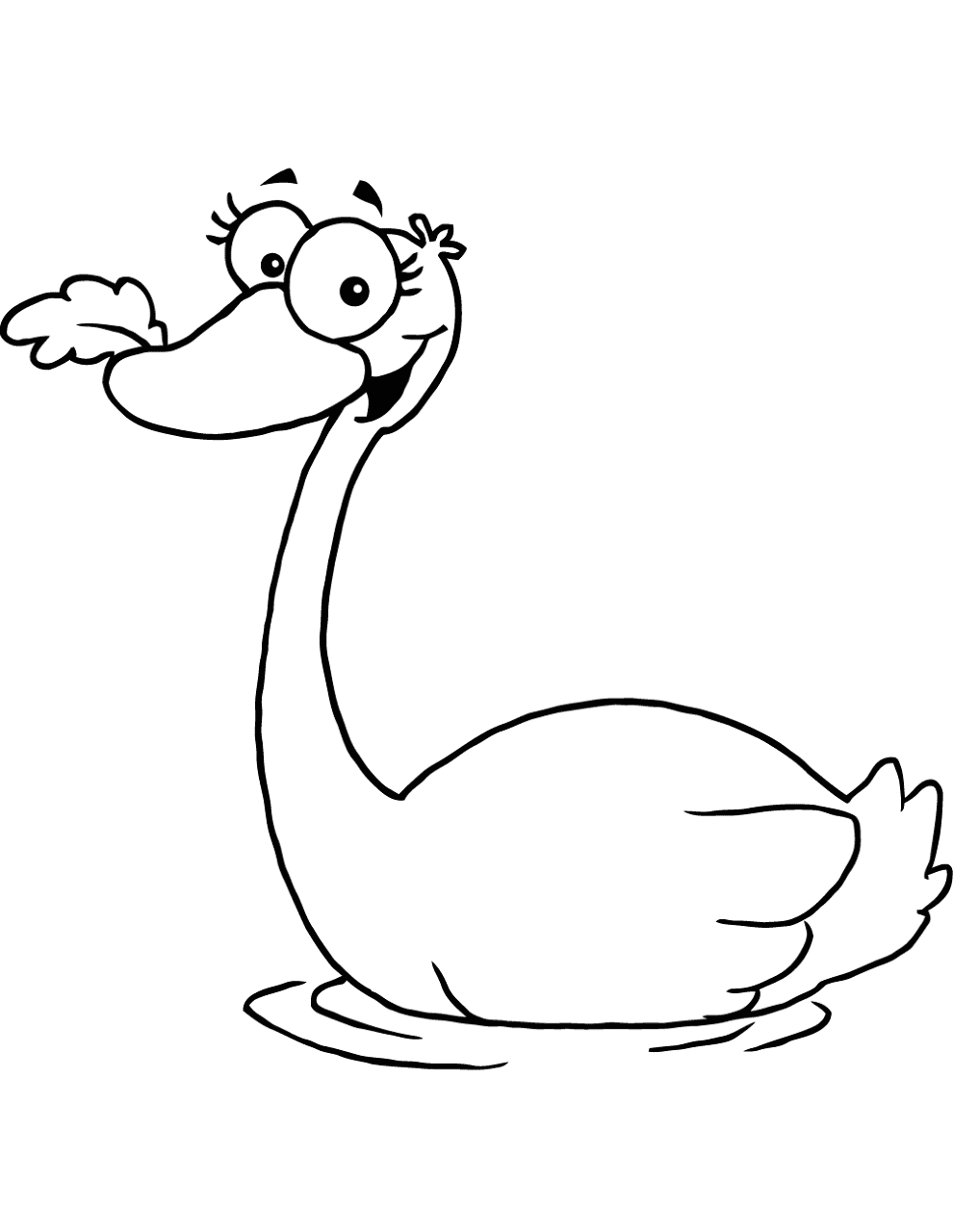 Desenho de Cisnes para colorir e imprimir: número 31