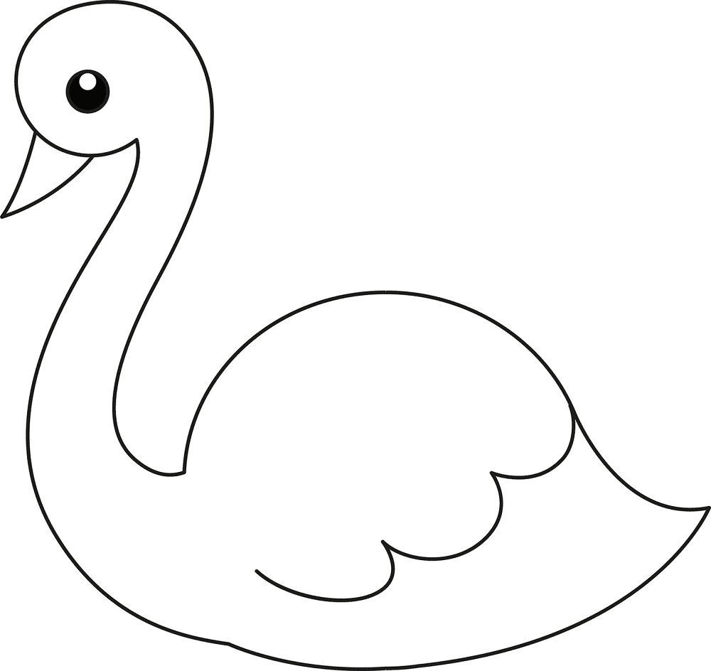 Desenho de Cisnes para colorir e imprimir: número 36