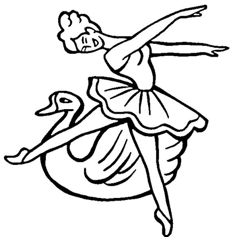 Desenho de Cisnes para colorir