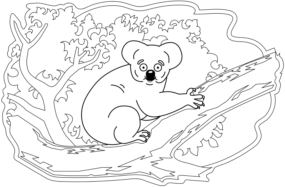 Desenho de Coalas para colorir e imprimir: número 2