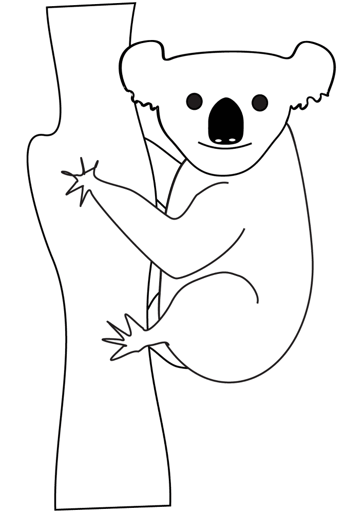 Desenho de Coalas para colorir e imprimir: número 4