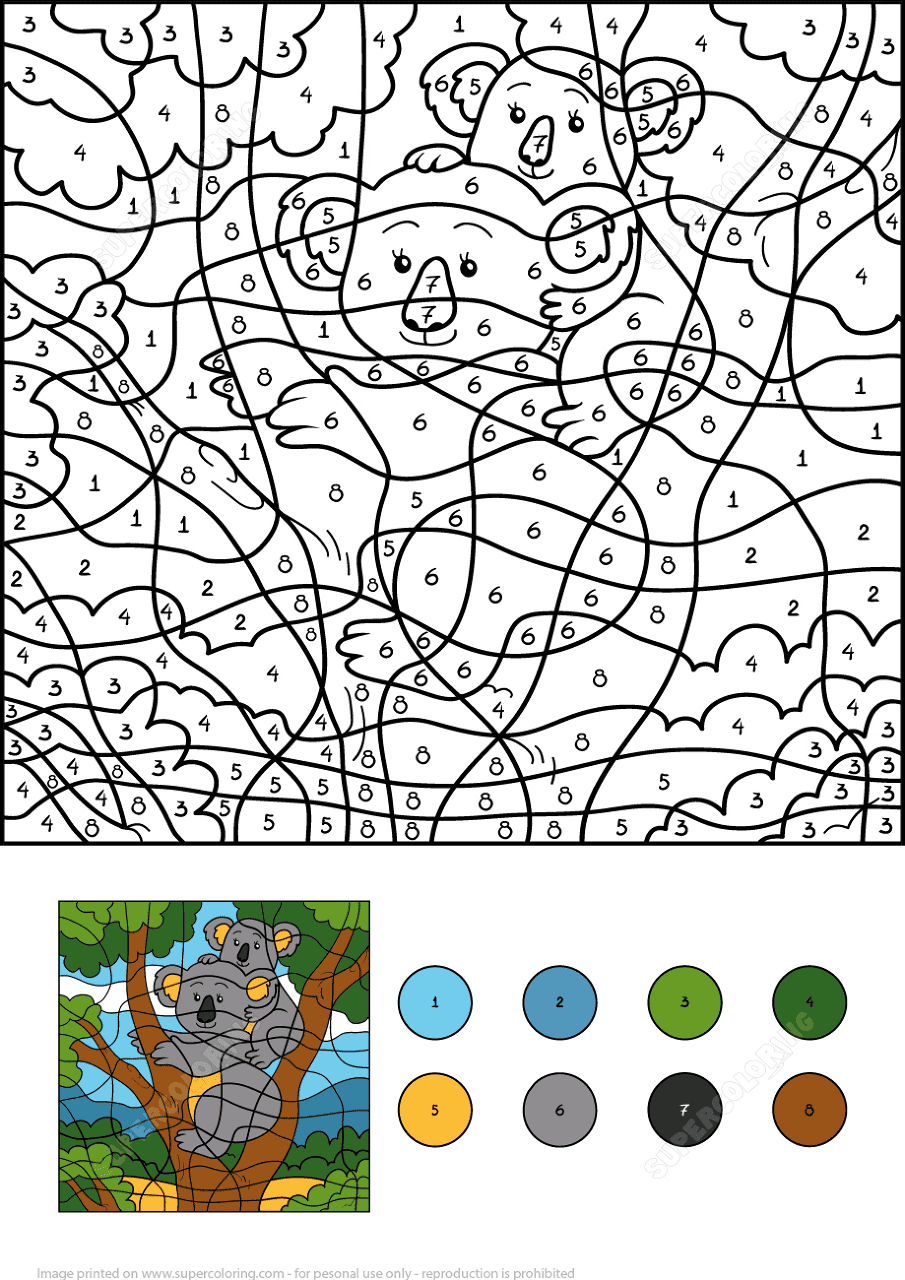 Desenho de Coalas para colorir e imprimir: número 14