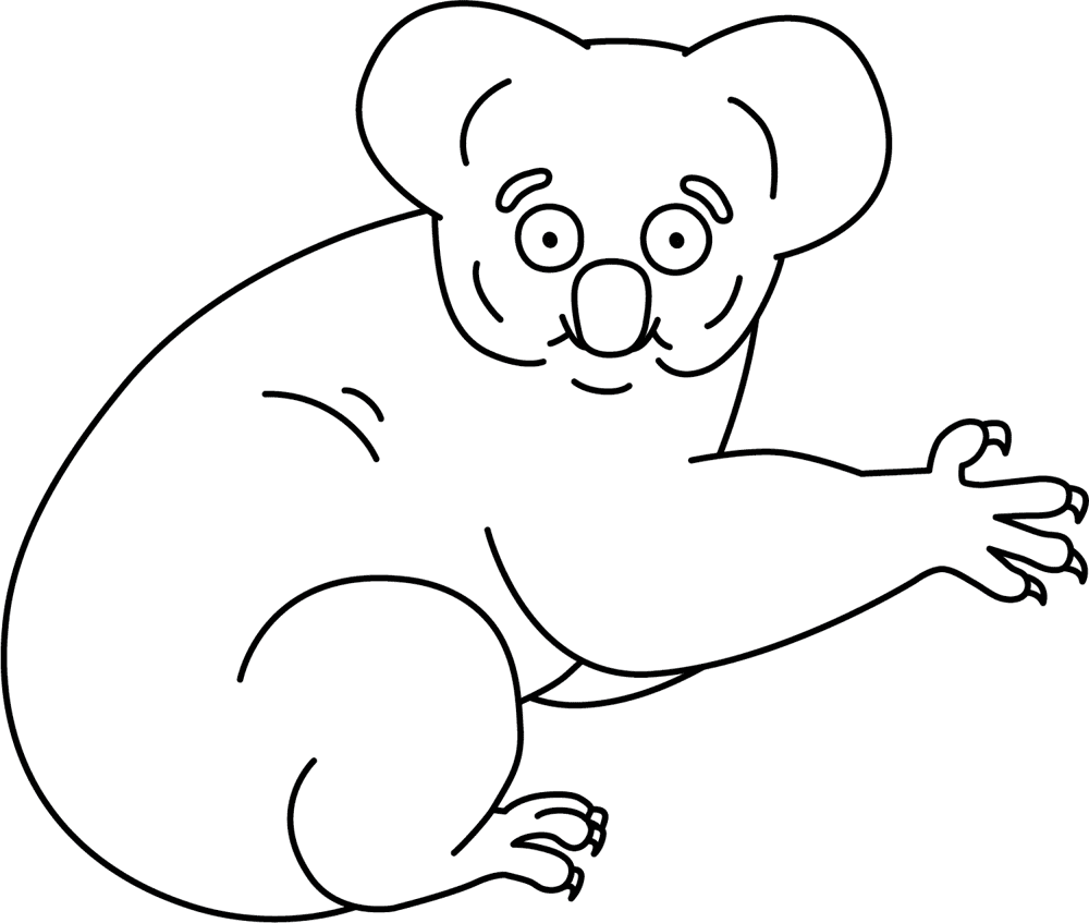 Desenho de Coalas para colorir e imprimir: número 34