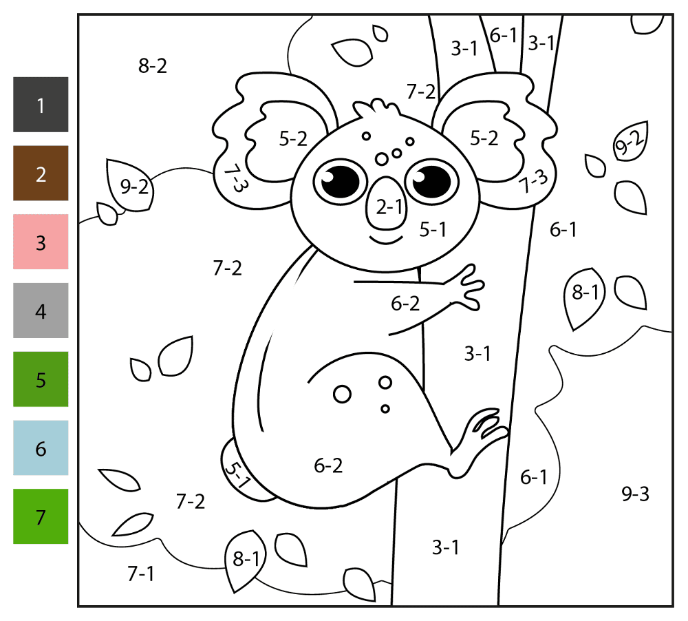 Desenho de Coalas para colorir