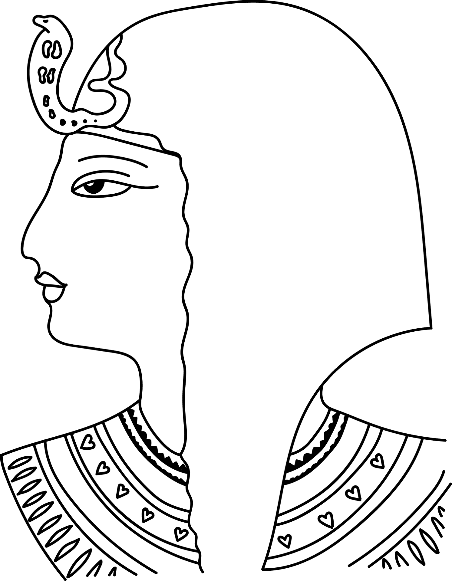 Desenho de Cobras para colorir e imprimir: número 1