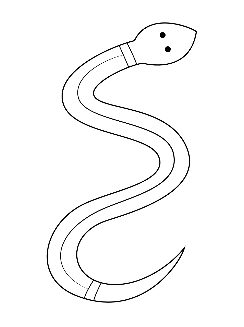 Desenho de Cobras para colorir e imprimir: número 8