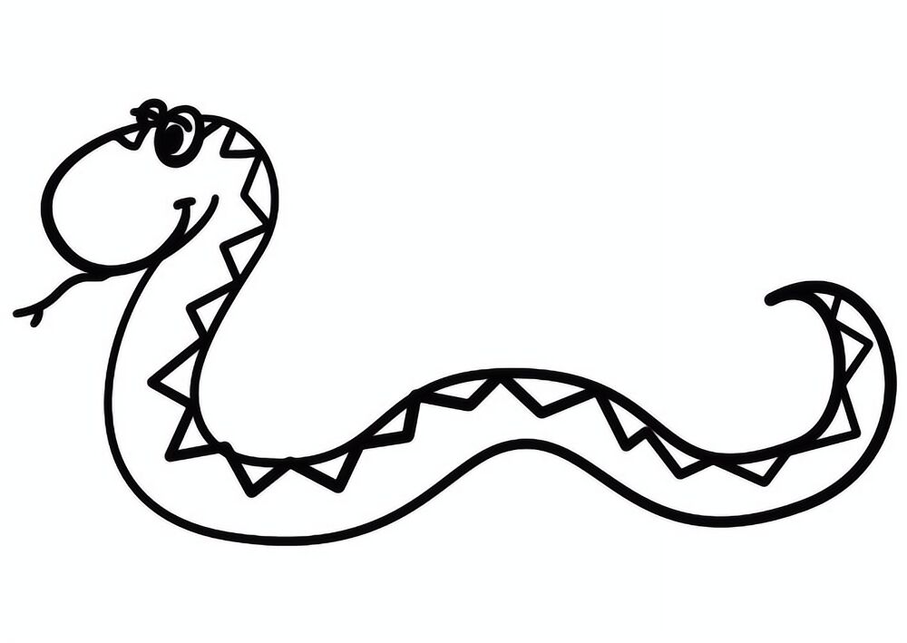Desenho de Cobras para colorir e imprimir: número 18