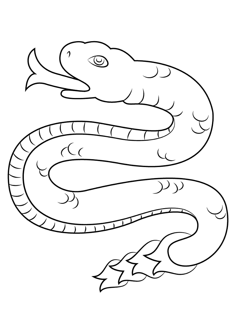 Desenho de Cobras para colorir e imprimir: número 19