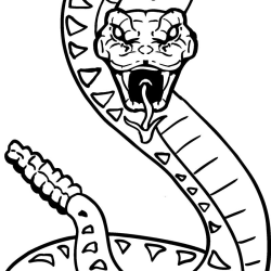 Desenho de Cobras para colorir e imprimir: número 20