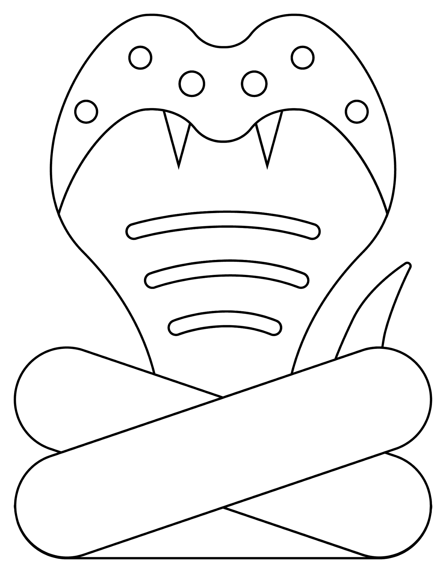 Desenho de Cobras para colorir e imprimir: número 24