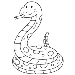 Desenho de Cobras para colorir e imprimir: número 25