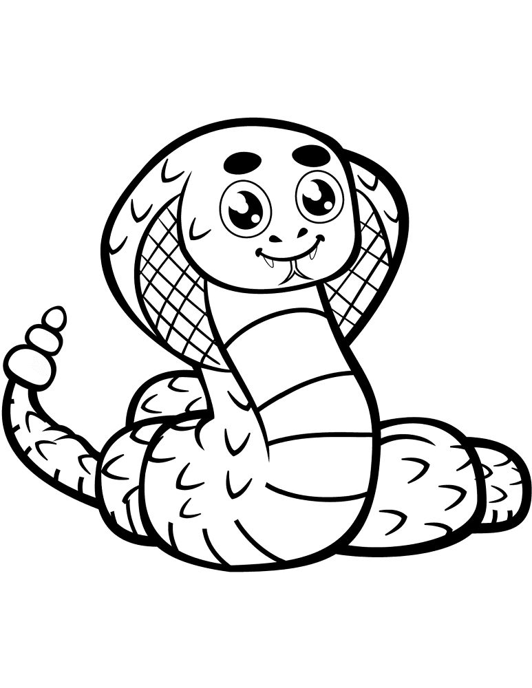 Desenho de Cobras para colorir e imprimir: número 31