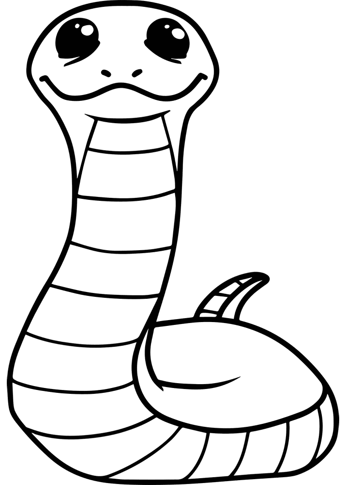 Desenho de Cobras para colorir e imprimir: número 32