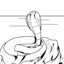 Desenho de Cobras para colorir e imprimir: número 34